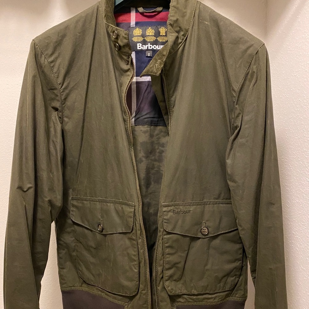 BARBOUR x J CREW HAGART WAXED COTTON JACKET